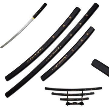 Shirasaya Black Wooden Samurai Sword Set Katana 39"